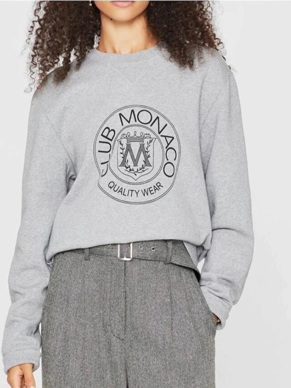 Club Monaco Heritage Crest Sweatshirt Gray